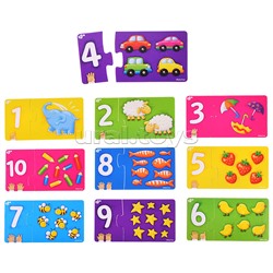 Пазлы макси парные "Веселый счет" BABY TOYS