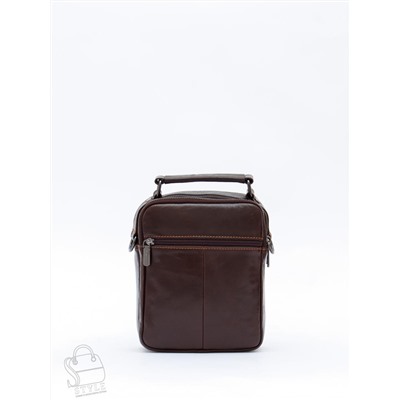 Сумка мужская кожаная 633M brown Fuzhiniao в Новосибирске
