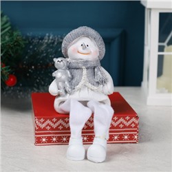Фигурка висячие ножки Снеговик 9 см / 2133-1 /уп 2/240/Новый год