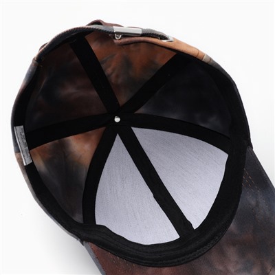 Кепка «Бейсболка» детская, цвет коричневый/тай-дай, размер 54-56