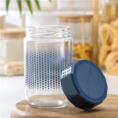 Банка для сыпучих продуктов «Круги», 600 мл, стекло, МИКС