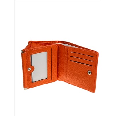 Женский кошелёк  из натуральной кожи, цвет оранжевый