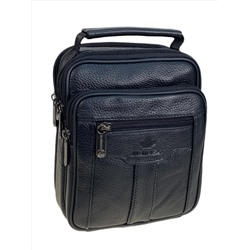 Сумка мужская из натуральной кожи, цвет черный