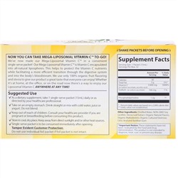 Aurora Nutrascience, Mega-Liposomal Vitamin C, липосомальный витамин C, 3000 мг, 32 порционные упаковки по 15 мл (0,5 жидк. унции)