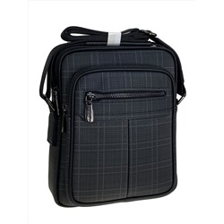 Сумка мужская из натуральной кожи, цвет графито-черный