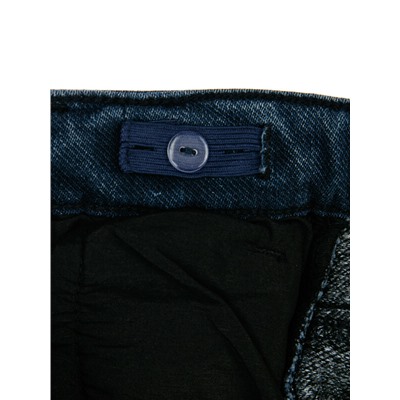 Брюки текстильные джинсовые утепленные флисом для девочек