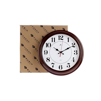 УЦЕНКА Часы настенные интерьерные «Рубин», бесшумные, d=35 см, коричневые