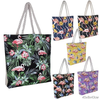 Сумка пляжная на молнии 43х45х8 см / JN001 /уп 1/