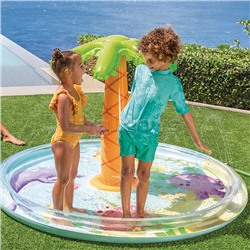 Бассейн детский надувной с фонтанчиками "Пальма" (173х104 см, 166 л)  INTEX 56433NP