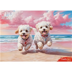 Пазлы 500 "Веселые щенки"