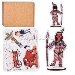 Игровой набор "Дикий запад" (дерево) крафтовая коробка