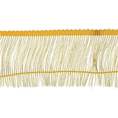 Тесьма с бахромой, цвет золотой, ширина 6 см, по 25 м