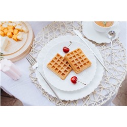 Тарелка Magistro «Цветок», d=19 см, фарфор, белая