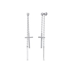Серьги из серебра куб.циркон., В10-1026