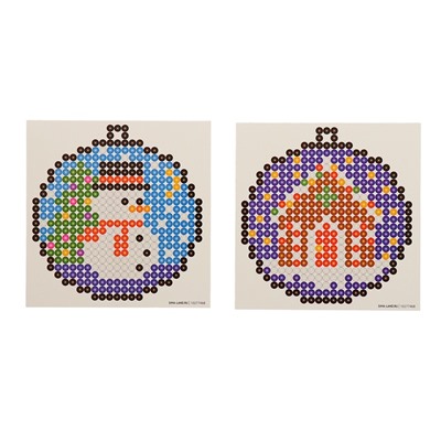 УЦЕНКА Аквамозаика «Шары с домиком и снеговичком», 2 фигурки, 809 шариков