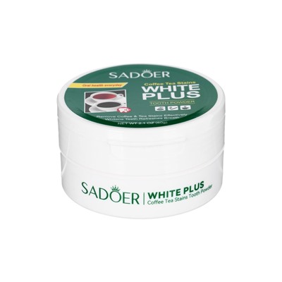 Зубной порошок Sadoer от чайного и кофейного налета, 60 г