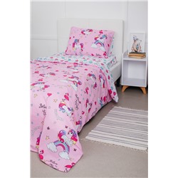 Детское постельное белье  с простыней на резинке  90*200 Искорка
