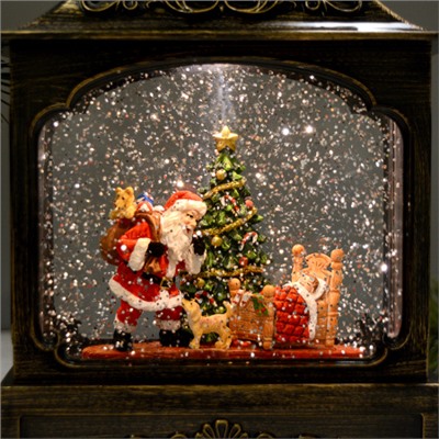 Светильник настольный новогодний 18х8х30 см Дед мороз музыкальный / NG206-1 /уп 8/АКЦИЯ