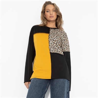 Лонгслив в стиле сolor block, Идеальная гармония (фэшн)