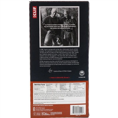 Clif Bar, Энергетический батончик с хрустящим арахисом, 12 батончиков, весом 68 г (2,40 унции) каждый