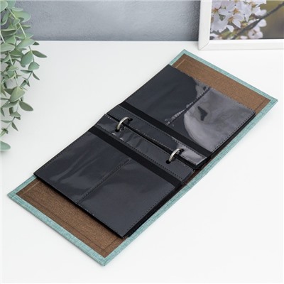 Фотоальбом на 100 фото 13.2×8.5 см «Бирюза», альбом для мини камер, текстиль, 3×15×14.5 см