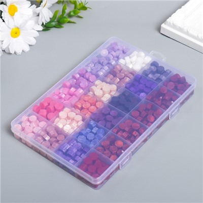 Набор сургуча «Палитра розово-фиолетовая», перламутр, 24 цвета, 19×13×2 см