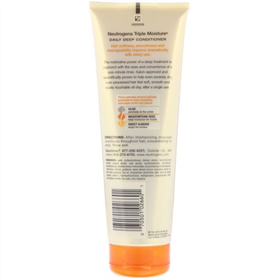 Neutrogena, Triple Moisture, ежедневный кондиционер глубокого действия, 250 мл (8,5 жидк. унции)