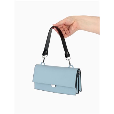 Ручка для сумки, с карабинами, 35±1 см × 3.5 см, цвет чёрный, серебряный