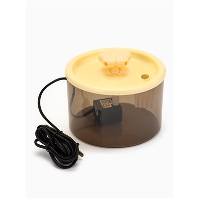 Фонтан для животных с миской «Пижон», 34×17.5×11.5 см, бежевый