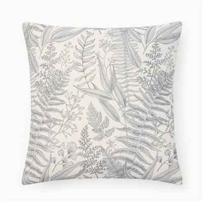 Чехол на подушку «Этель. Листва», 43×43 см, серый