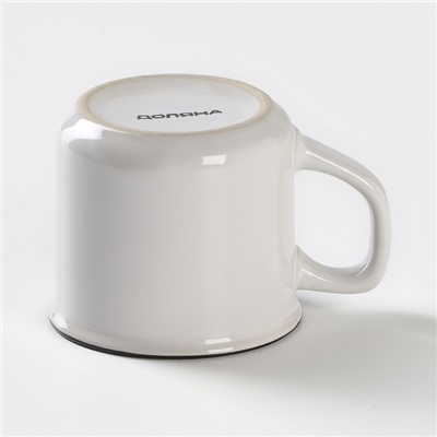 Кружка Доляна «Кофе», 165 мл, керамика, цвет белый