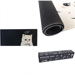 Коврик для мышки и клавиатуры 90х40 см "CYBER BIG MOOD CAT" черный LXMSPCB-MC LOREX