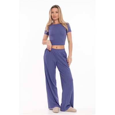 Брюки свободные из рибаны М325432с