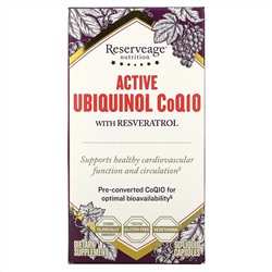ReserveAge Nutrition, Active Ubiquinol CoQ10 with Resveratrol, 60 Liquid Capsules