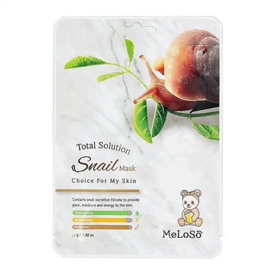 Dr.MeLoSo Тканевая маска для лица с экстрактом муцина улитки / Total Solution Snail Mask, 25 г 24708
