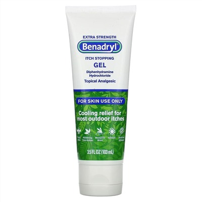 Benadryl, Extra Strength, Itch Stopping Gel, 3.5 fl oz (103 ml)