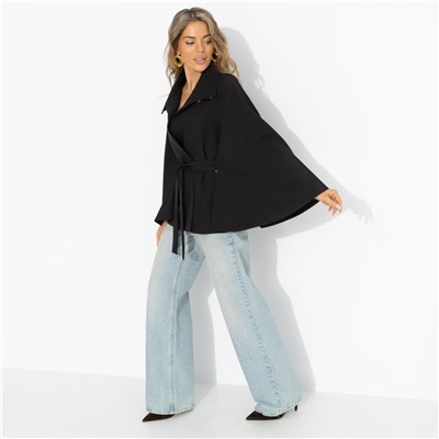 Жакет‑кейп на подкладе, Дикое притяжение (с поясом)