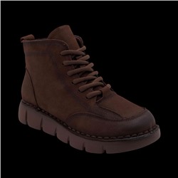 Ботинки из натуральной кожи SE10-2 коричневые