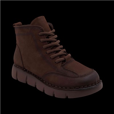 Ботинки из натуральной кожи SE10-2 коричневые
