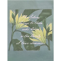 Футболка с принтом свободная эластичная из премиального хлопка