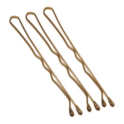 Dewal Невидимки для волос волна SLN50V-3/24, 50 мм, коричневый, 24 шт. 5224