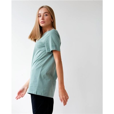 Футболка женская MIST basic, размер 40-42, серо-зелёная