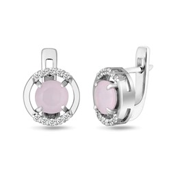 Серьги, розовый кварц, Ю-200М51