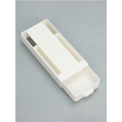 Ящик для хранения, скрытый потайной под стол, 20×9×4 см, белый