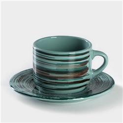 Чайная пара фарфоровая Tramontano, чашка 200 мл, блюдце d=15.5 см