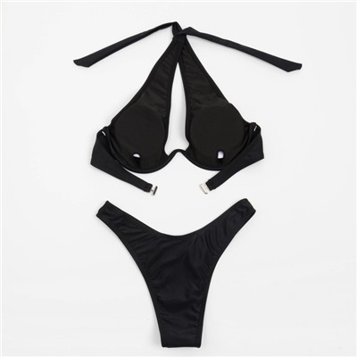 Купальник раздельный бельевой женский MINAKU, размер 48, чёрный