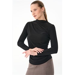 Лонгслив Нора (чёрный-2)