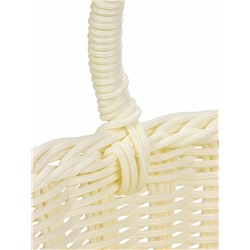 Корзина плетёная для хранения, 37×20.5×36 см, ручка h=17 см, белая