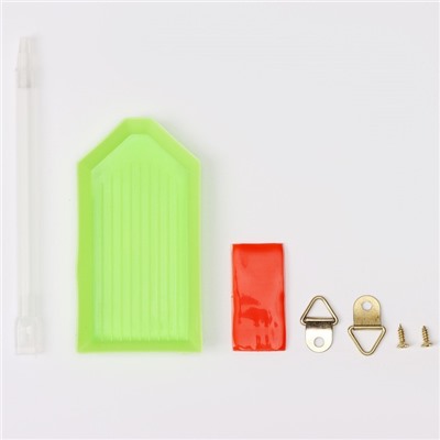 УЦЕНКА Алмазная вышивка полное заполнение «Котенок с розой», на раме, 40×50 см