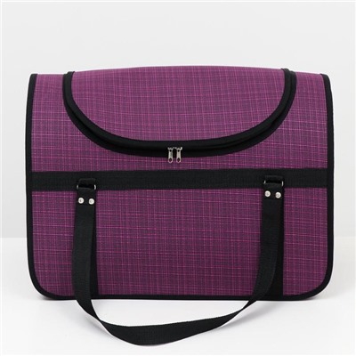 Сумка - переноска для животных, 49×30×35 см, с люком, цвет МИКС